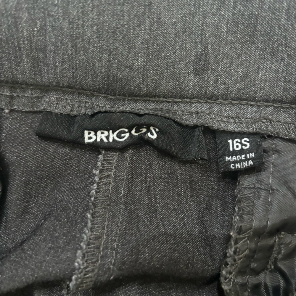 Briggs New York Charcoal Gray Dress Pants Size 16S - Picture 4 of 8
